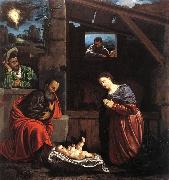SAVOLDO, Giovanni Girolamo Adoration of the Shepherds sw oil painting